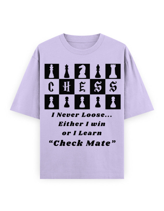 Unisex Oversized Classic T-Shirt – Chess (Black Edition) Lavender GlowZonePrints