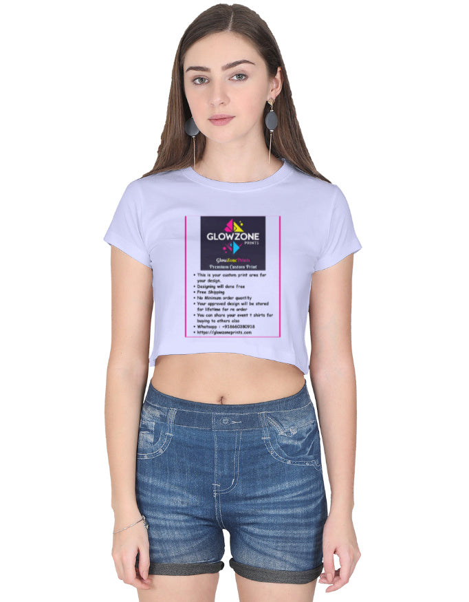 Female Crop Top | FC39 (Custom Print) Lavender GlowZonePrints