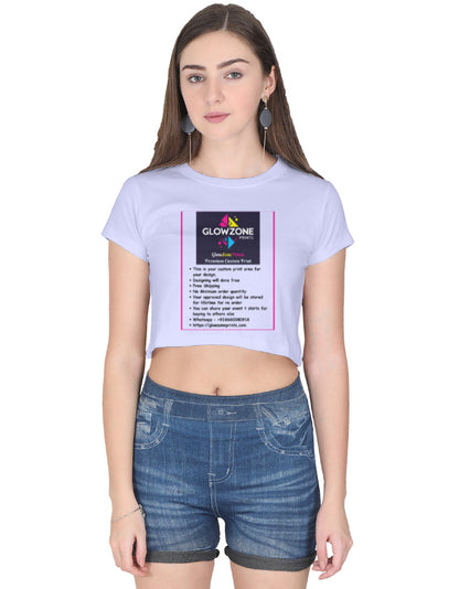Female Crop Top | FC39 (Custom Print) Lavender GlowZonePrints