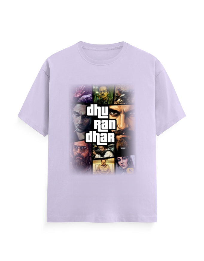 Unisex Crew T-Shirt – Dhurandhar(C) Lavender GlowZonePrints