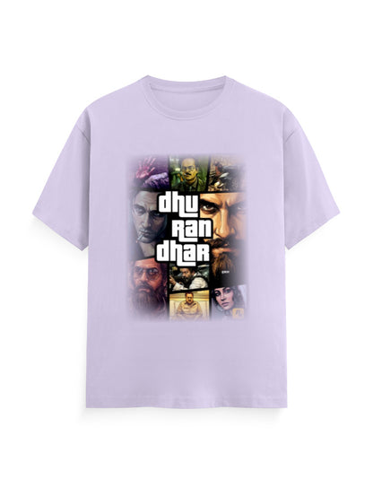 Unisex Crew T-Shirt – Dhurandhar(C) Lavender GlowZonePrints