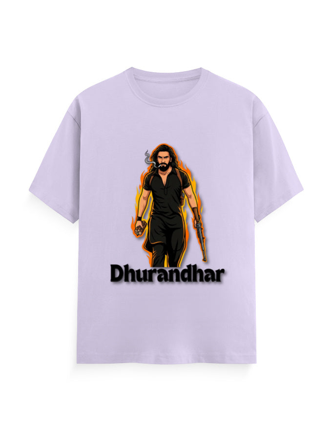 Unisex Crew T-Shirt - Dhurandhar(A) Lavender GlowZonePrints