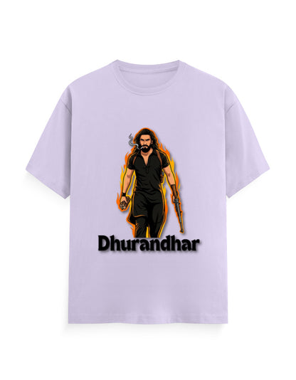 Unisex Crew T-Shirt - Dhurandhar(A) Lavender GlowZonePrints