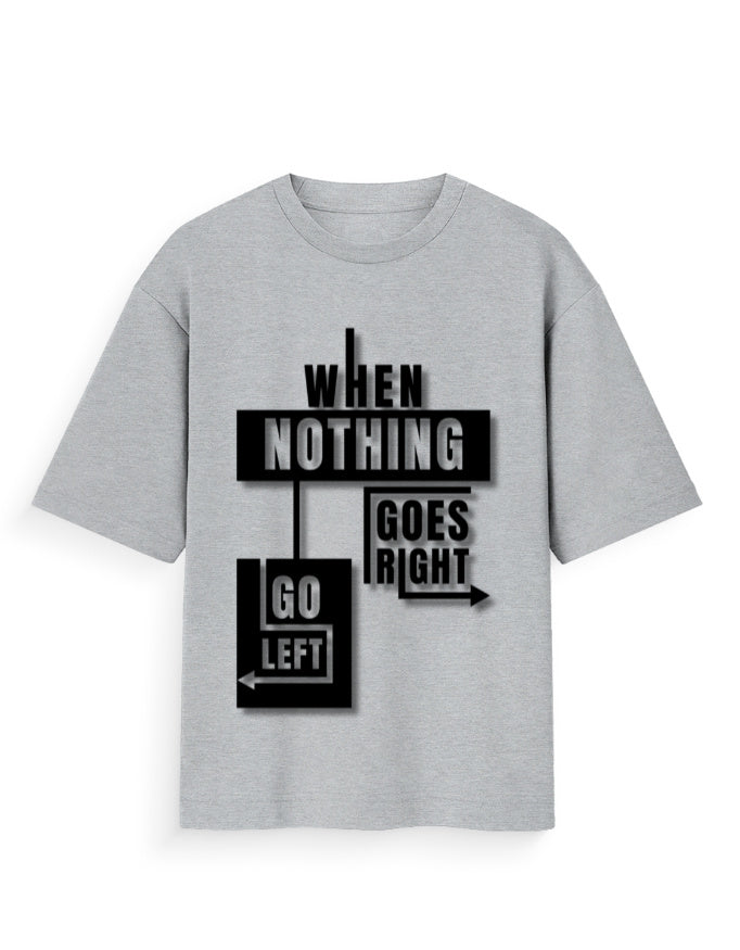 Unisex Standard T-Shirt - (When Nothing Goes Right) Grey Melange GlowZonePrints