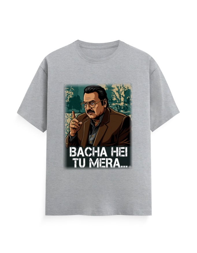 Unisex Crew T-Shirt – Dhurandhar (H) Grey Melange GlowZonePrints