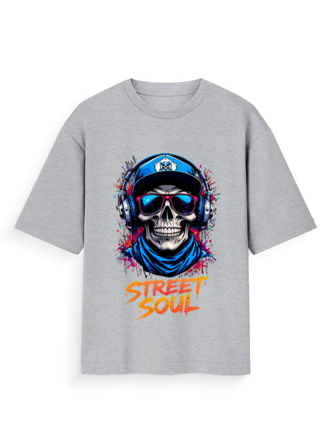Unisex Standard T-Shirt - Stree Soul Grey Melange GlowZonePrints
