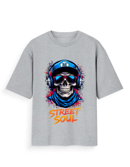 Unisex Standard T-Shirt - Stree Soul Grey Melange GlowZonePrints