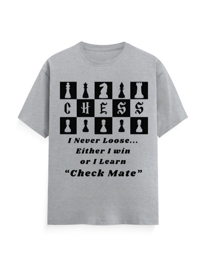 Unisex Classic Crew T-Shirt – Chess (Black Edition) Grey Melange GlowZonePrints
