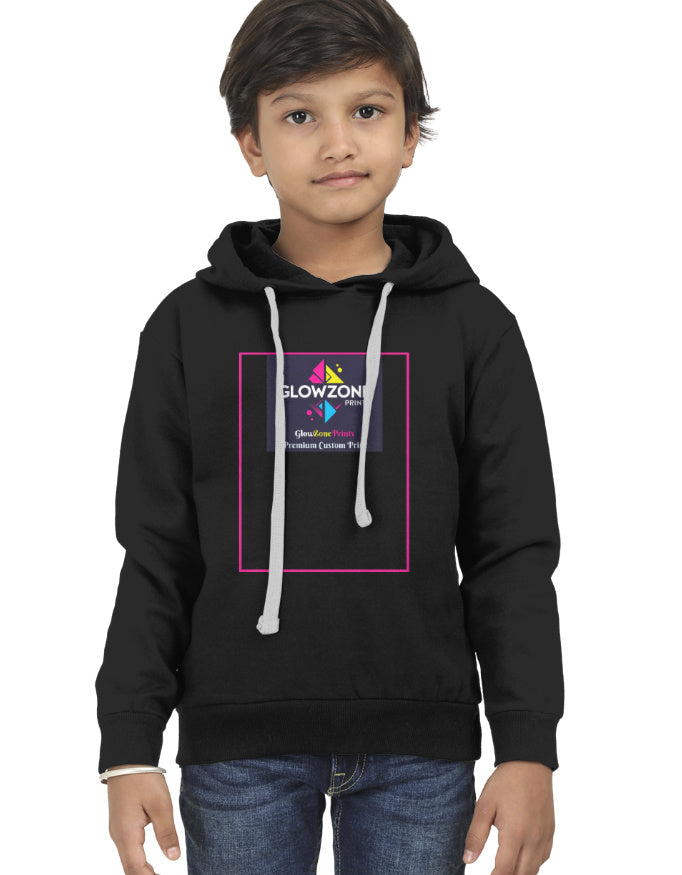 Kids Hoodie | UH24 (Custom Print) Black GlowZonePrints