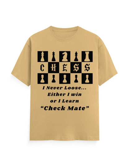 Unisex Classic Crew T-Shirt – Chess (Black Edition) Beige GlowZonePrints