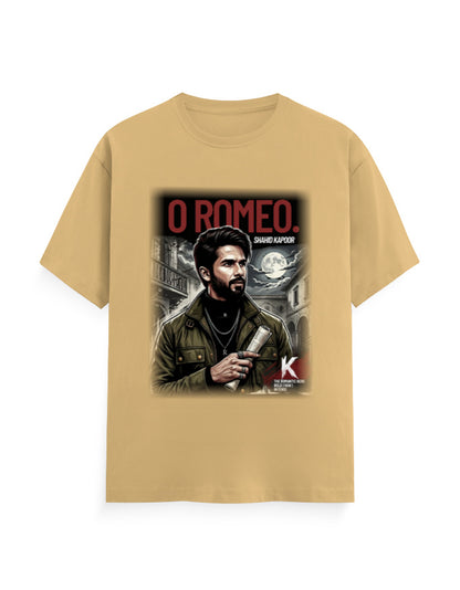 Unisex Classic Crew T-Shirt - O Romeo Beige GlowZonePrints