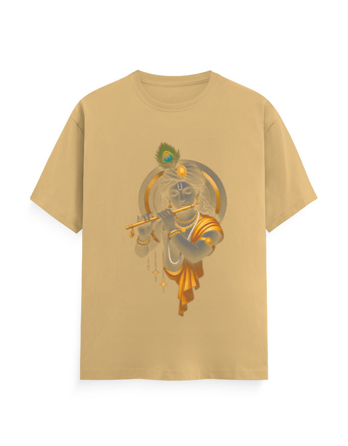 Unisex Classic Crew T-Shirt – Krishna Playing Flute GlowZonePrints