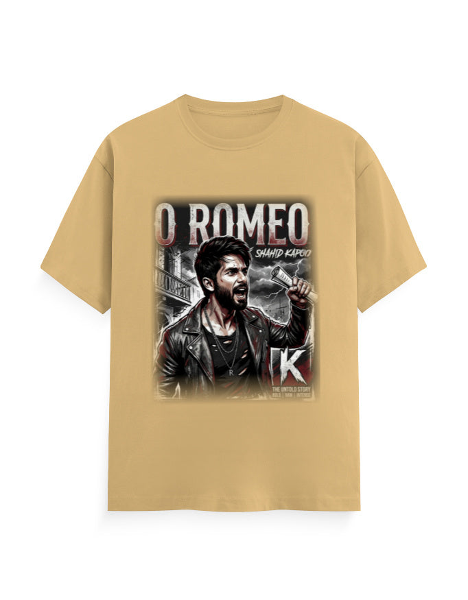 Unisex Classic Crew T-Shirt - O Romeo-Retro Beige GlowZonePrints