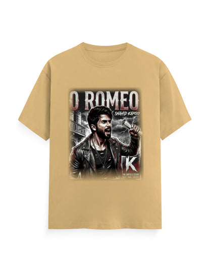 Unisex Classic Crew T-Shirt - O Romeo-Retro Beige GlowZonePrints
