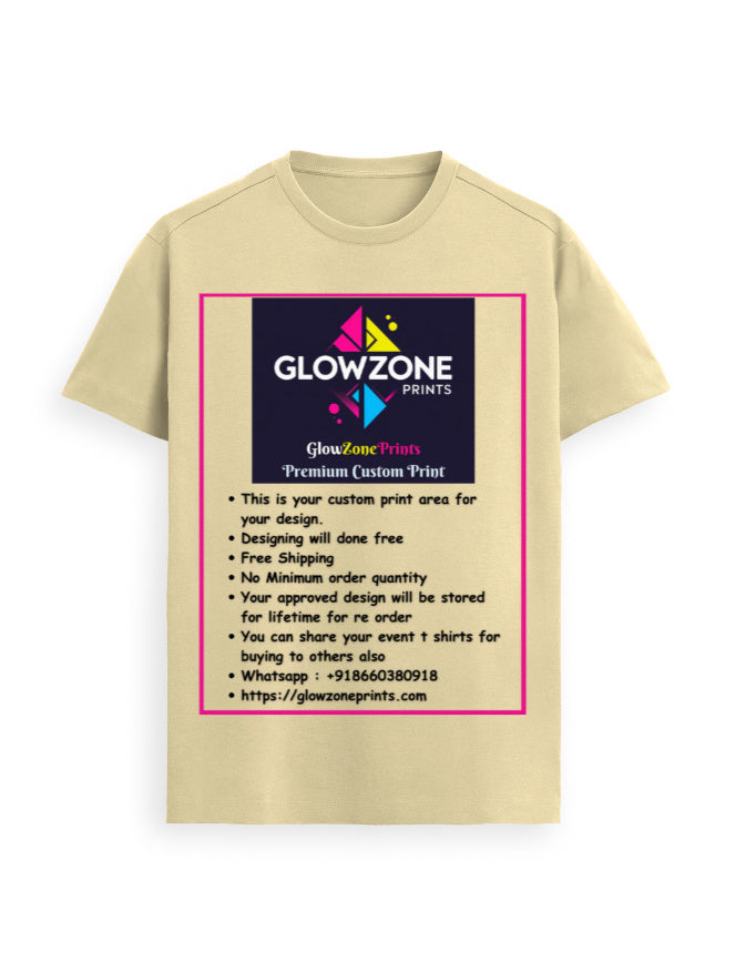 Unisex Supima T-Shirt | UC23 (Custom Print) Beige GlowZonePrints