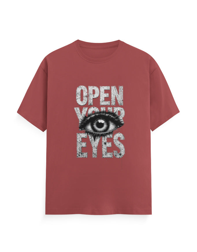 Open Your Eyes T Shirt Coral GlowZonePrints