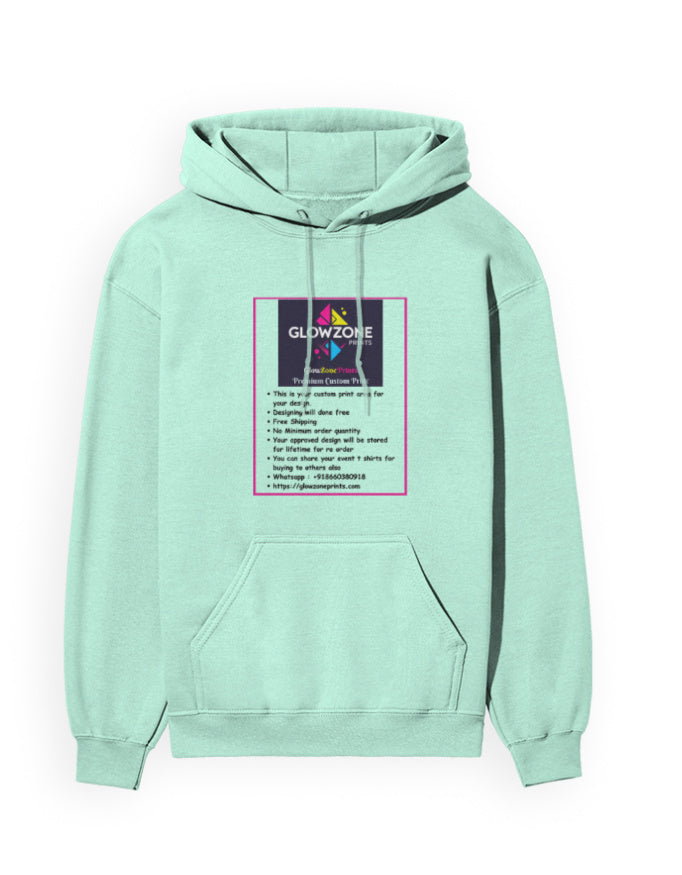 Unisex Hoodie | UH24 (Custom Print) Mint GlowZonePrints