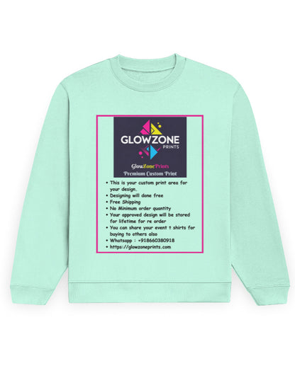 Unisex Sweatshirt | UH26 (Custom Print) Mint GlowZonePrints
