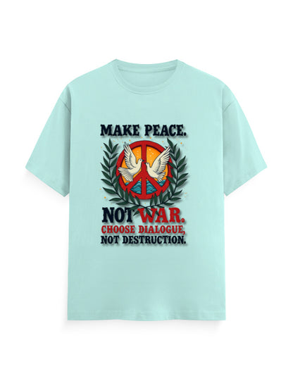 Unisex Crew T-Shirt - Make Peace Mint GlowZonePrints