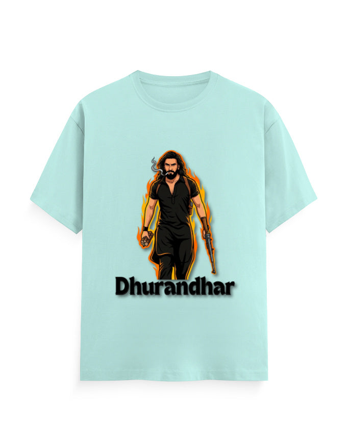 Unisex Crew T-Shirt - Dhurandhar(A) Mint GlowZonePrints