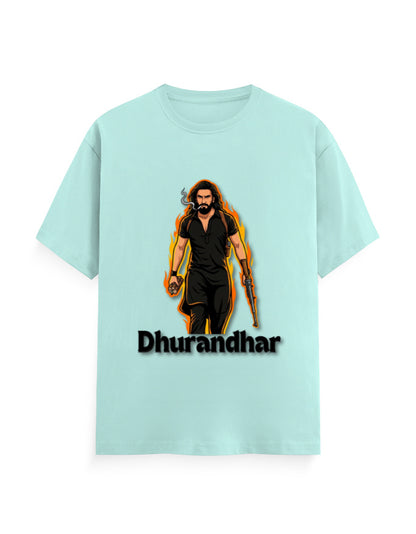 Unisex Crew T-Shirt - Dhurandhar(A) Mint GlowZonePrints