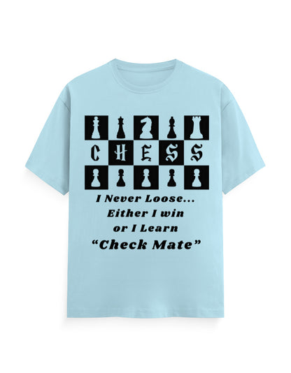 Unisex Classic Crew T-Shirt – Chess (Black Edition) Baby Blue GlowZonePrints