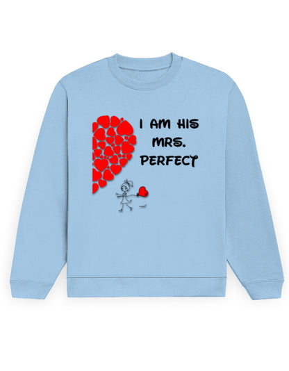 Unisex Sweatshirt - Mrs Perfect Baby Blue GlowZonePrints