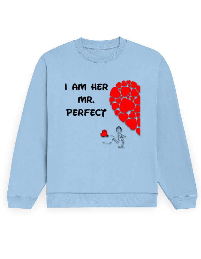 Unisex Sweatshirt - Mr Perfect Baby Blue GlowZonePrints