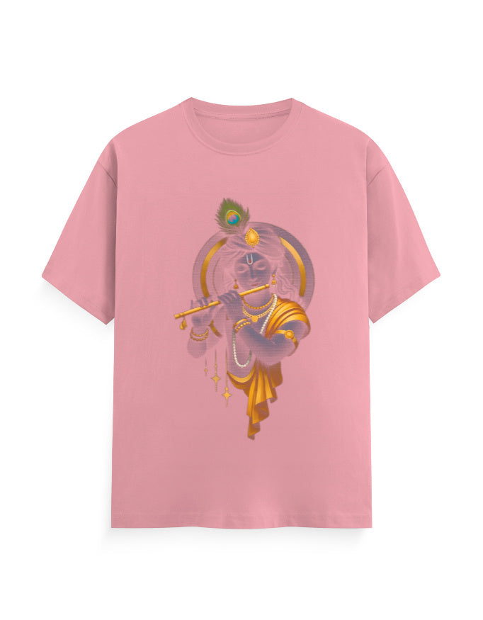 Unisex Classic Crew T-Shirt – Krishna Playing Flute GlowZonePrints