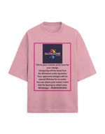Unisex Terry Oversized Tee | UT27 (Custom Print) Flamingo GlowZonePrints