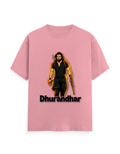 Unisex Crew T-Shirt - Dhurandhar(A) Flamingo GlowZonePrints