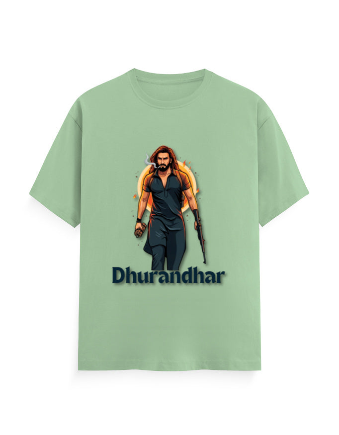 Unisex Crew T-Shirt – Dhurandhar(D) Jade GlowZonePrints