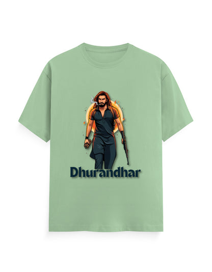Unisex Crew T-Shirt – Dhurandhar(D) Jade GlowZonePrints