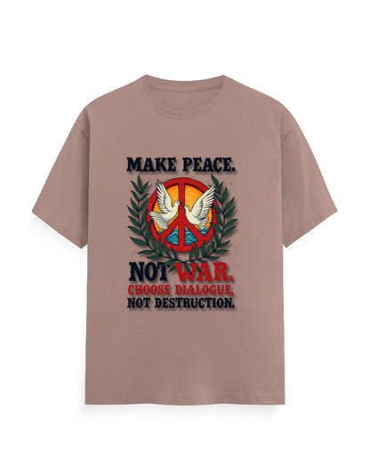 Unisex Crew T-Shirt - Make Peace Mushroom GlowZonePrints