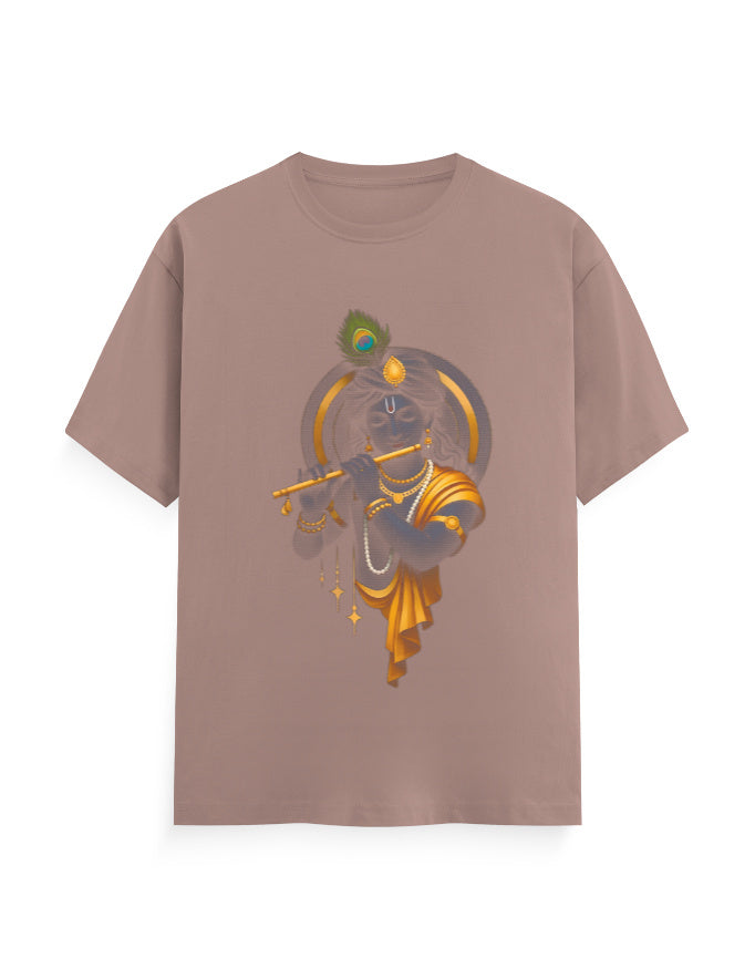 Unisex Classic Crew T-Shirt – Krishna Playing Flute GlowZonePrints