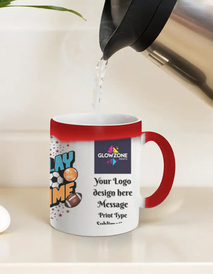 Magic Coffee Mug | 325ml (Custom Print) Red 325 ml GlowZonePrints