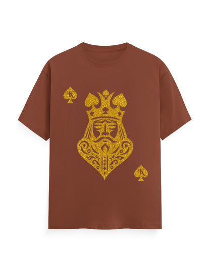 Unisex Classic Crew T-Shirt – Card King heart Copper GlowZonePrints