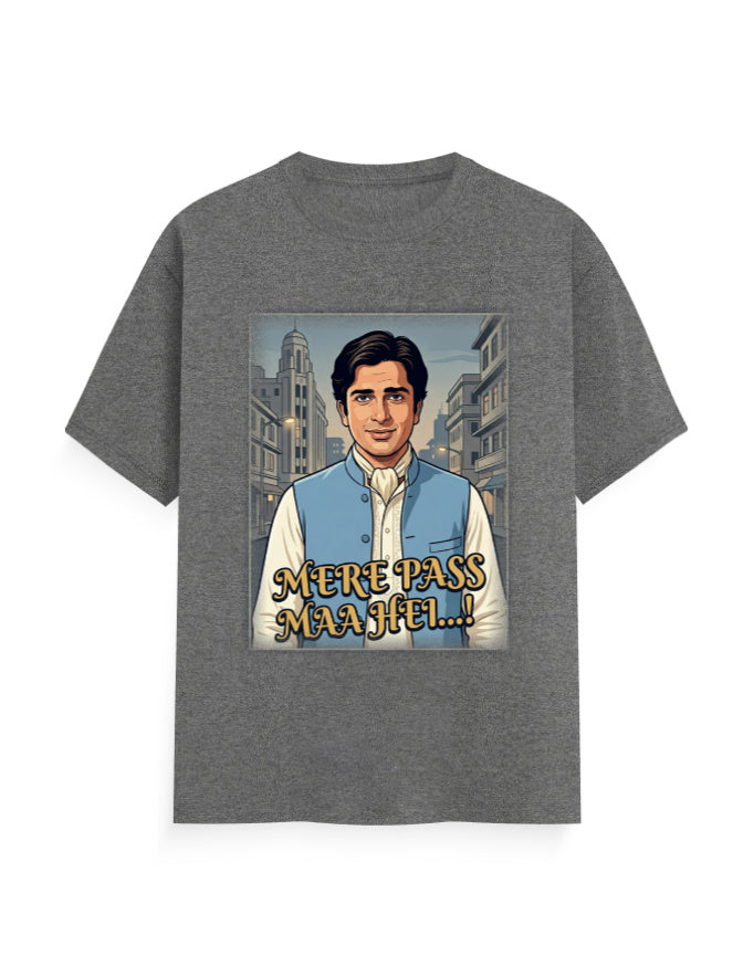 Unisex Classic Crew T-Shirt - Deewar1975 Charcoal Melange GlowZonePrints
