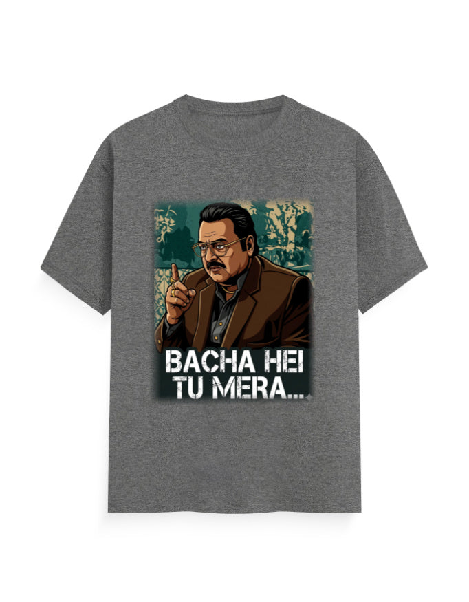 Unisex Crew T-Shirt – Dhurandhar (H) Charcoal Melange GlowZonePrints