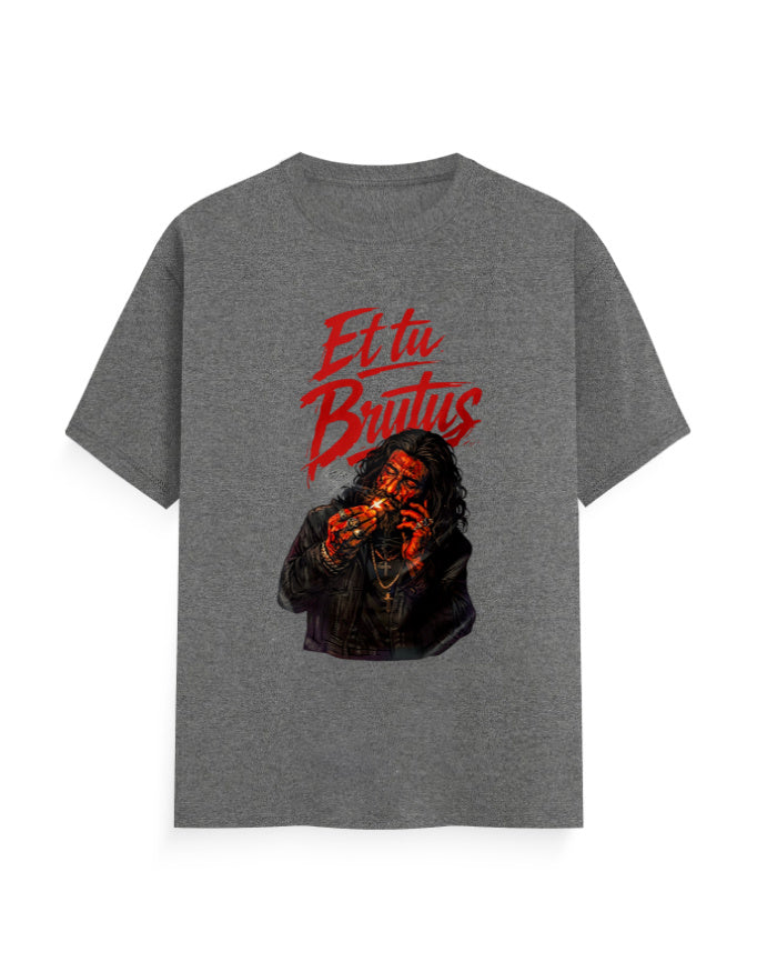 Unisex Classic Crew T-Shirt – Dhurandhar - Limited Edition Charcoal Melange GlowZonePrints