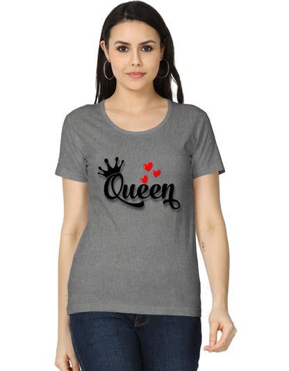 Women's Classic T-Shirt - Queen Charcoal Melange GlowZonePrints