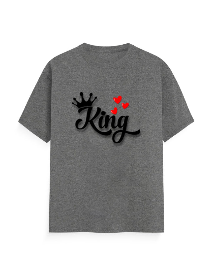 Unisex Classic Crew T-Shirt – King Charcoal Melange GlowZonePrints