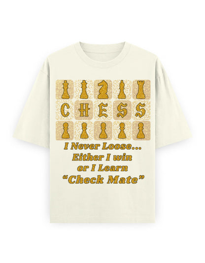 Unisex Oversized Classic T-Shirt -Chess (Gold Edition) Off White GlowZonePrints