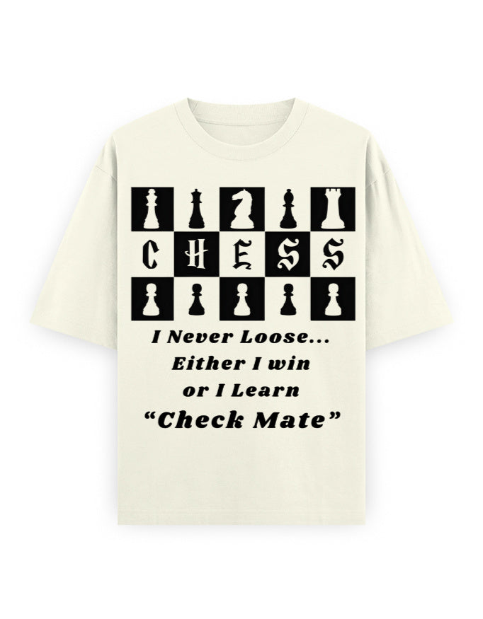 Unisex Oversized Classic T-Shirt – Chess (Black Edition) Off White GlowZonePrints