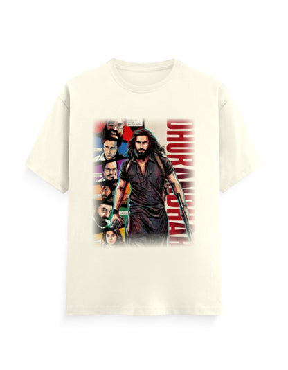 Unisex Crew T-Shirt - Dhurandhar(B) Off White GlowZonePrints
