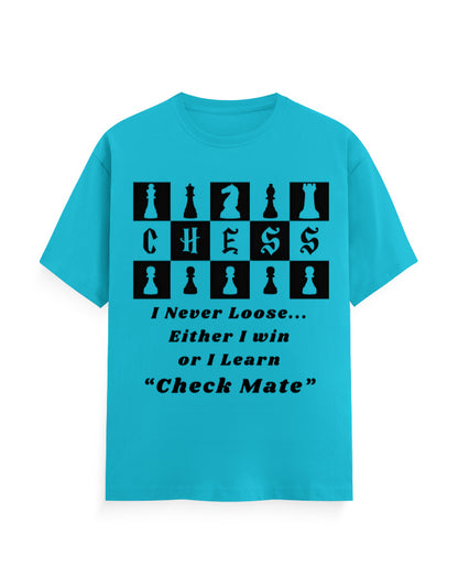 Unisex Classic Crew T-Shirt – Chess (Black Edition) SkyBlue GlowZonePrints