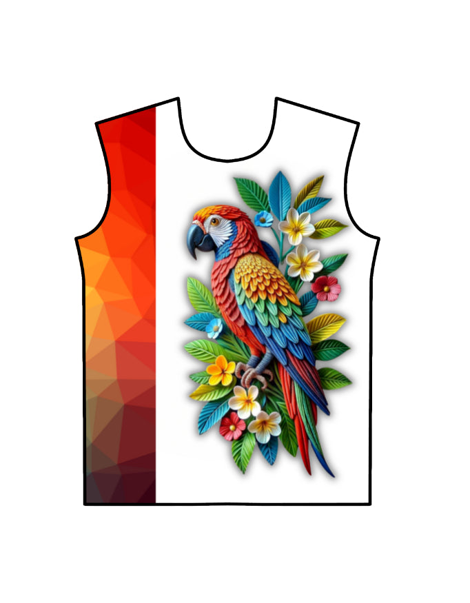 Colorful Parrot Unisex AOP T-Shirt GlowZonePrints