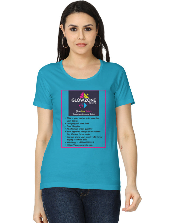 Women's Classic T-Shirt | (Custom Print) -1 SkyBlue GlowZonePrints