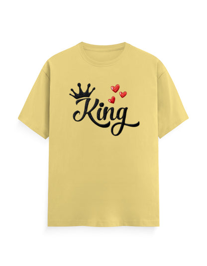 Unisex Classic Crew T-Shirt - King - Embroidery Yellow GlowZonePrints