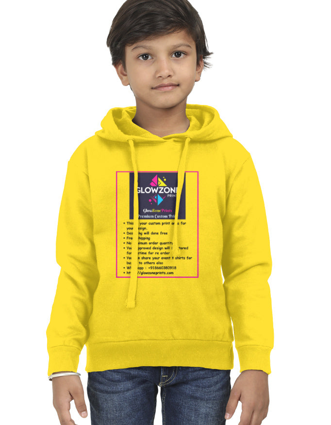 Kids Hoodie | UH24 (Custom Print) Yellow GlowZonePrints